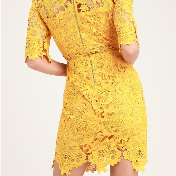 Lulus- A Fine Romance Lace Sheath Dress - Picture 3 of 5